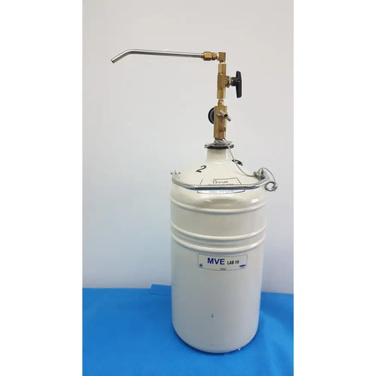Reuse Medical MVE Lab 10 Liter Liquid Nitrogen Dewar with Withdrawal Device Medical Cables & Cords, second-hand product photo 1