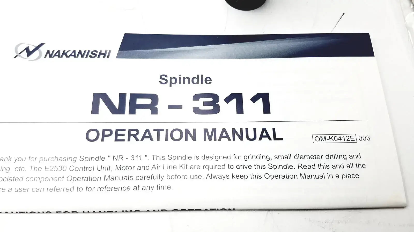 NAKANISHI MSS-2524 RA Air Motor Spindle Air Motor Spindle, as-is (for parts) product photo 12