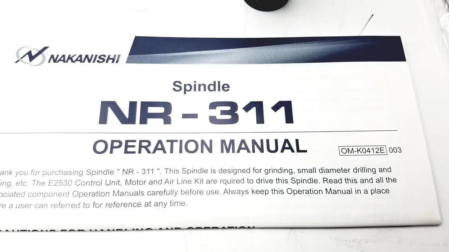 NAKANISHI MSS-2524 RA Air Motor Spindle Air Motor Spindle, as-is (for parts) product photo 12
