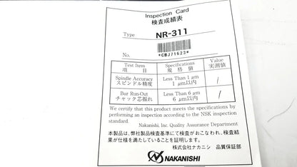 NAKANISHI MSS-2524 RA Air Motor Spindle Air Motor Spindle, as-is (for parts) product photo 13