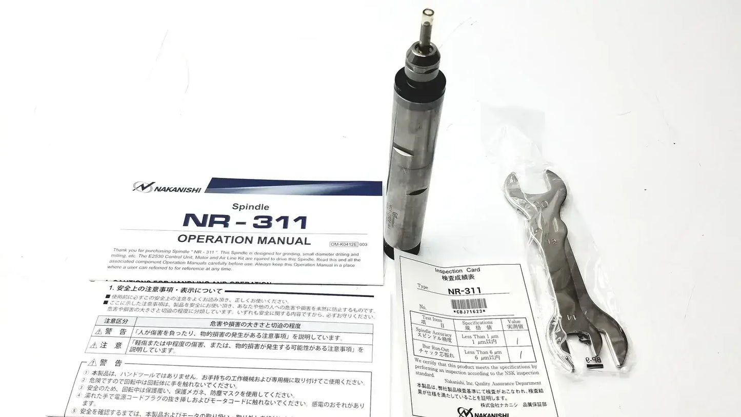 NAKANISHI MSS-2524 RA Air Motor Spindle Air Motor Spindle, as-is (for parts) product photo 2