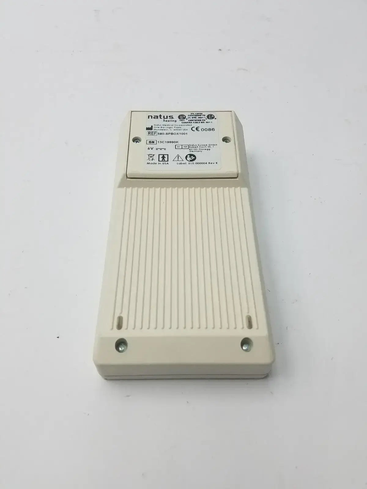 Natus Bio-logic Scout Sport ABR Hearing Screener Device REF 580-SPBOX1001 ABR/OAE Hearing Screener, as-is (for parts) product photo 6