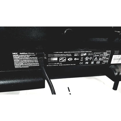 Black nec multisync ea243ge monitor with matte finish and certification labels on back panel for natus neurology nicolet edx base system