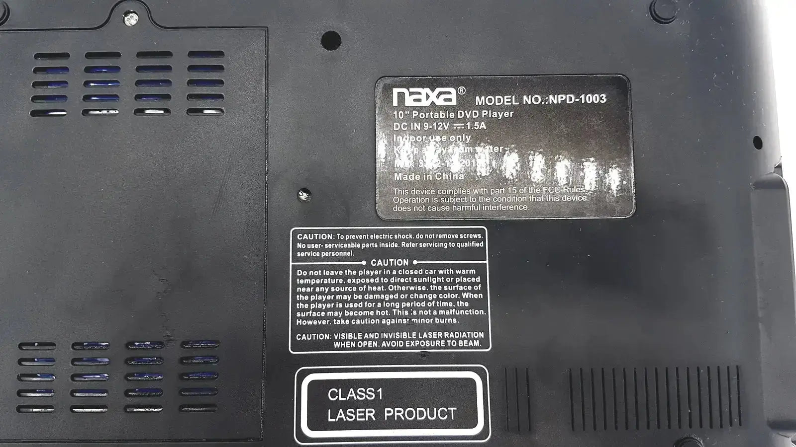 Naxa 10" Portable DVD Player Model No. NPD-1003 Portable DVD Player, as-is (for parts) product photo 11