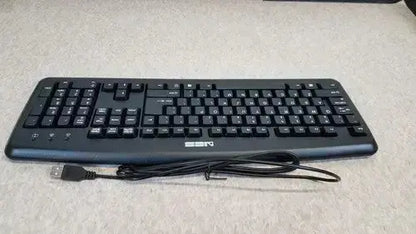 NCS USB KU-0325 USB Wired Plug and Play PC Computer Keyboard - Black Keyboard, new product photo 1