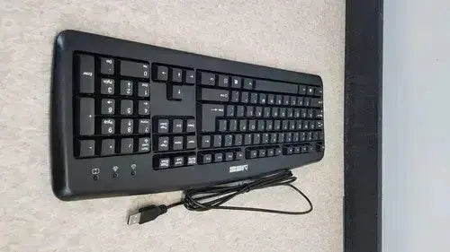 NCS USB KU-0325 USB Wired Plug and Play PC Computer Keyboard - Black Keyboard, second-hand product photo 3