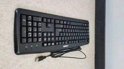 NCS USB KU-0325 USB Wired Plug and Play PC Computer Keyboard - Black Keyboard, second-hand product photo 3