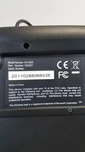 NCS USB KU-0325 USB Wired Plug and Play PC Computer Keyboard - Black Keyboard, second-hand product photo 6