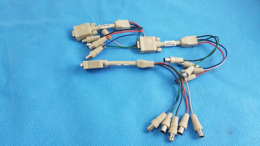 Reuse Medical NDS 35D0063 Medical Video Adapter Cable LW 24/15 ROHS - Lot of 3 Medical Cables & Cords, second-hand product photo 1
