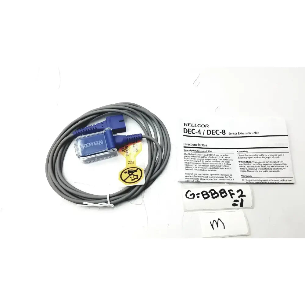 Nellcor DEC-4 / DEC-8 Sensor Extension Cable SpO2 Sensor Extension Cable, as-is (for parts) product photo 1