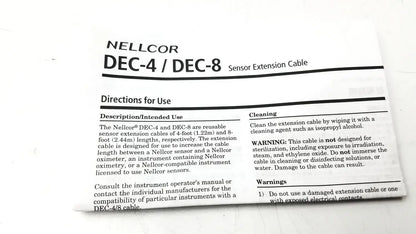 Nellcor DEC-4 / DEC-8 Sensor Extension Cable SpO2 Sensor Extension Cable, as-is (for parts) product photo 3