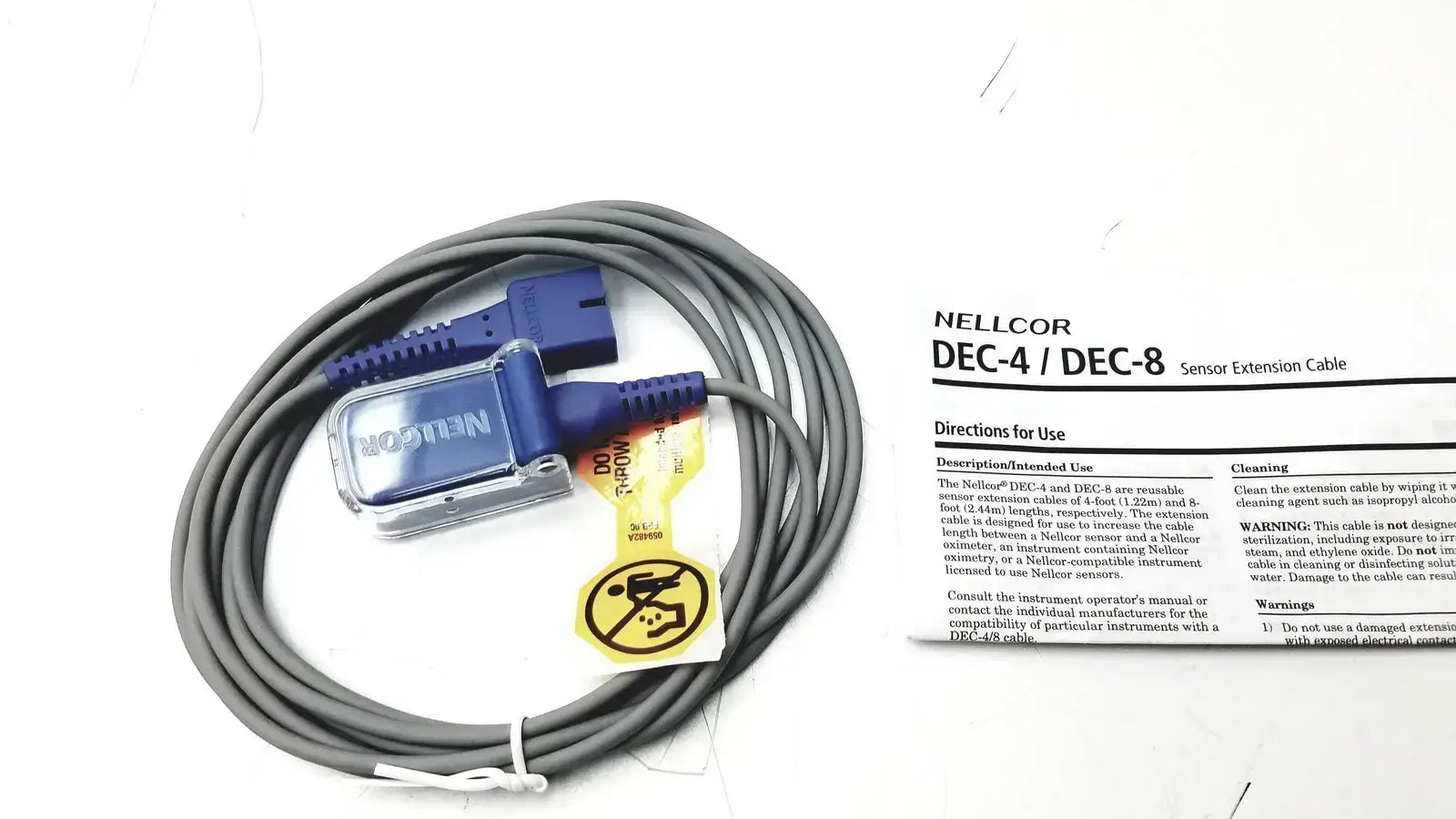 Nellcor DEC-4 / DEC-8 Sensor Extension Cable SpO2 Sensor Extension Cable, as-is (for parts) product photo 2