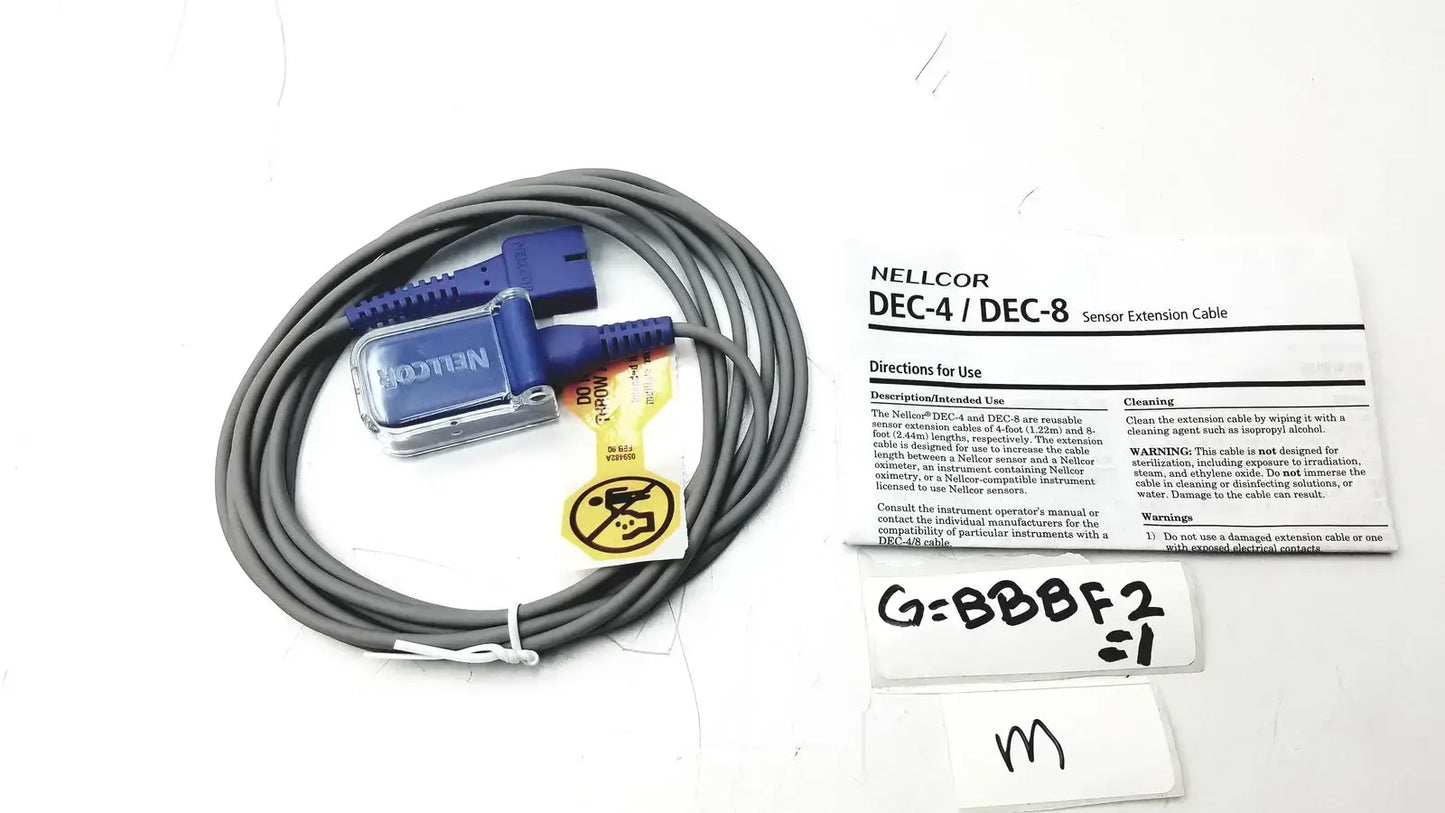 Nellcor DEC-4 / DEC-8 Sensor Extension Cable SpO2 Sensor Extension Cable, as-is (for parts) product photo 1