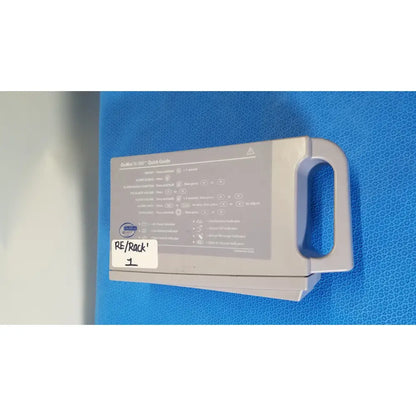 Gray plastic quick guide for defibtech qdefi-v-508 defibrillator with handle for nellcor puritan bennett pulse oximeter spo2