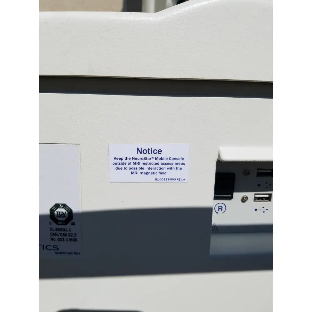 NeuroStar Transcranial Magnetic Stimulation (TMS) Therapy System Model 81-00315-000 - Transcranial magnetic stimulation