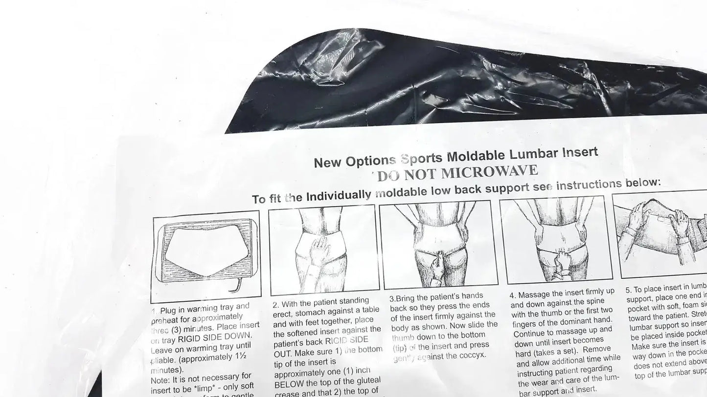 New Option Sports Moldable Lumbar Insert Do Not Microwave Lumbar Support Insert, new product photo 5