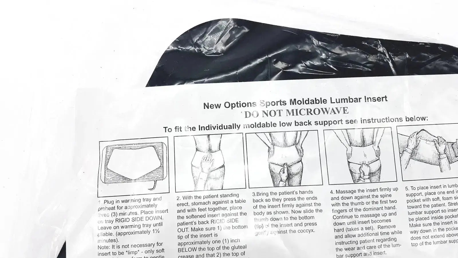 New Option Sports Moldable Lumbar Insert Do Not Microwave Lumbar Support Insert, new product photo 5
