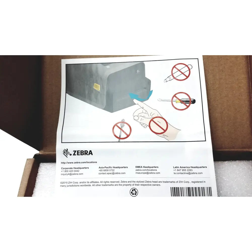 Gray zebra zq200 barcode scanner with yellow label shown as part of cutter option upgrade kit zd420 direct thermal printer