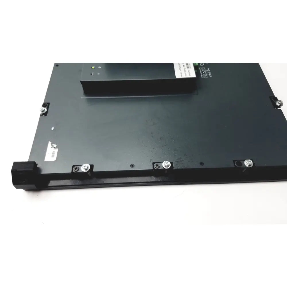 Black rectangular nexcom ippd2100p multimedia panel pc with matte finish and silver screws securing its corners