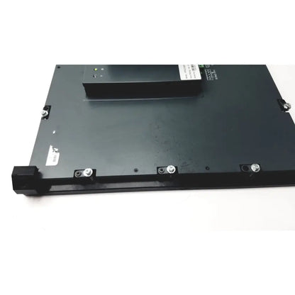 Black rectangular nexcom ippd2100p multimedia panel pc with matte finish and silver screws securing its corners
