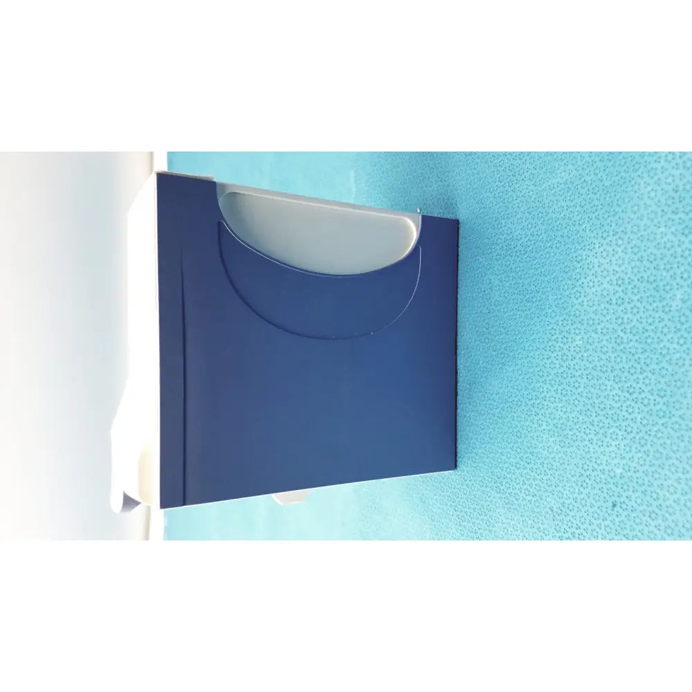 Dark blue rectangular card holder with silver curved cutout for nihon kohden ay-651p multi-parameter module