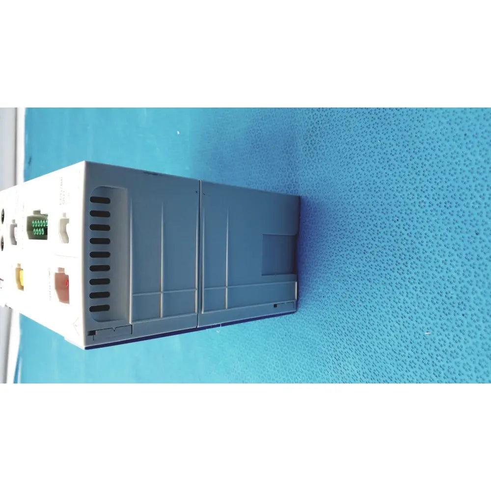 Gray plastic industrial control box with green and yellow terminal blocks of nihon kohden ay-651p multi-parameter module