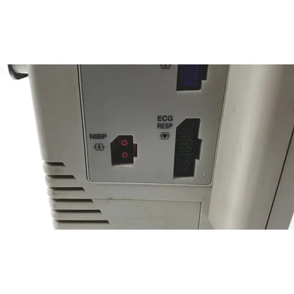 White nihon kohden bsm-2351a bedside patient monitor backside with labeled nibp and ecg/resp ports