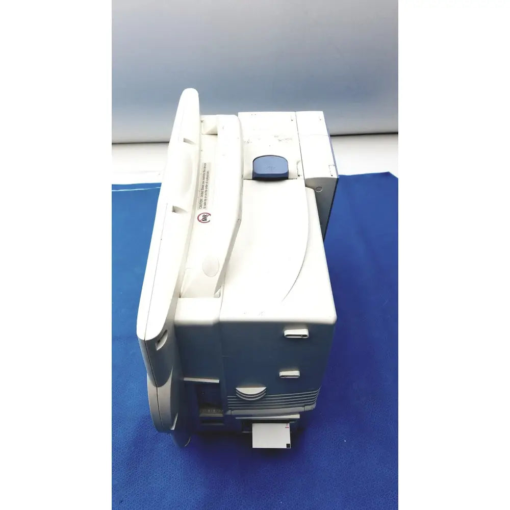 White and gray multifunction printer with blue control panel for nihon kohden life scope bedside patient monitor use