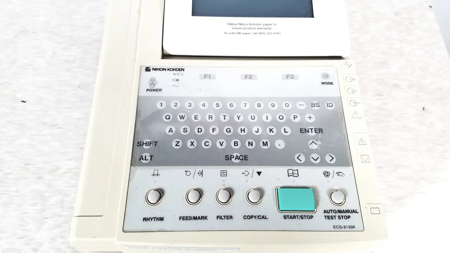 Nihon Kohden Cardiofax Q ECG-9130K ECG Machine ECG Machine, as-is (for parts) product photo 6
