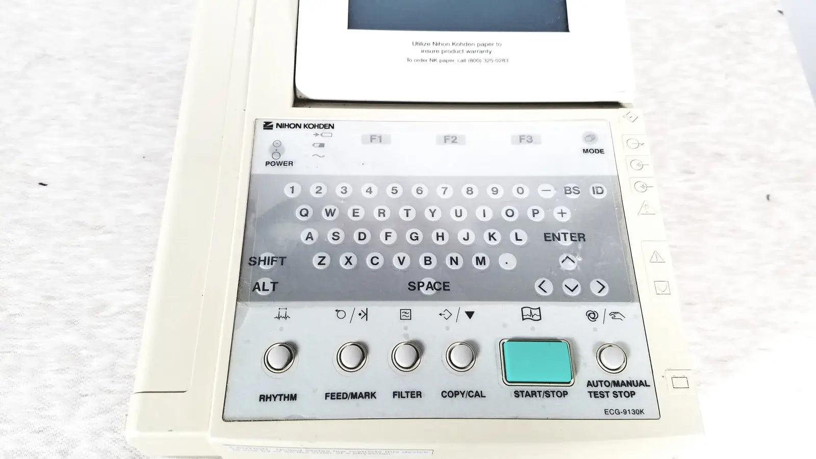 Nihon Kohden Cardiofax Q ECG-9130K ECG Machine ECG Machine, as-is (for parts) product photo 6