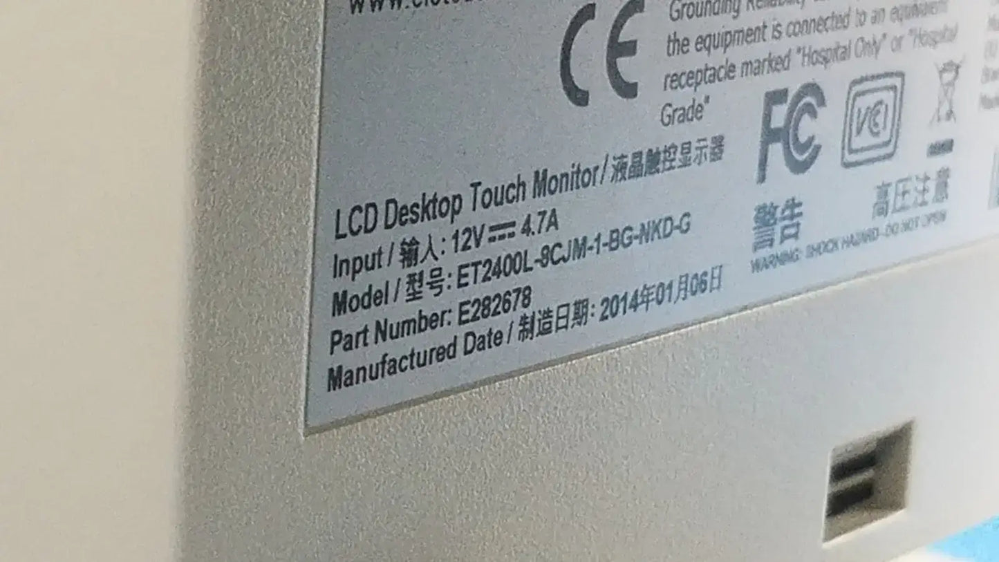 Nihon Kohden Elo Touchsystems ET2400L-8CJM-1-BG-NKD-G Touchscreen Monitor Touchscreen Monitor, as-is (for parts) product photo 14