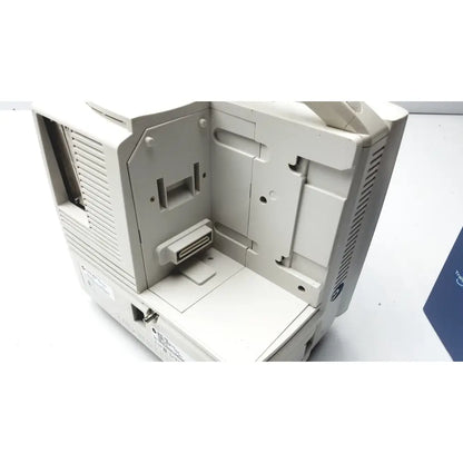 Beige plastic nihon kohden life scope bsm-6301a bedside patient monitor with visible internal components and ventilation slats