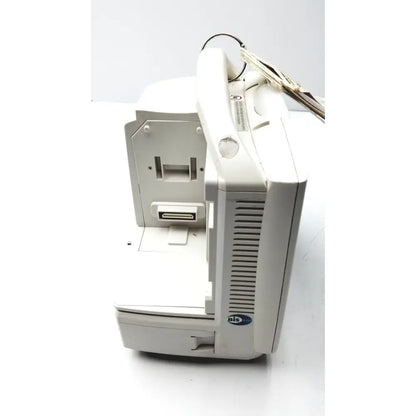 White plastic desktop scanner with blue and white logo on the side for nihon kohden life scope bedside patient monitor