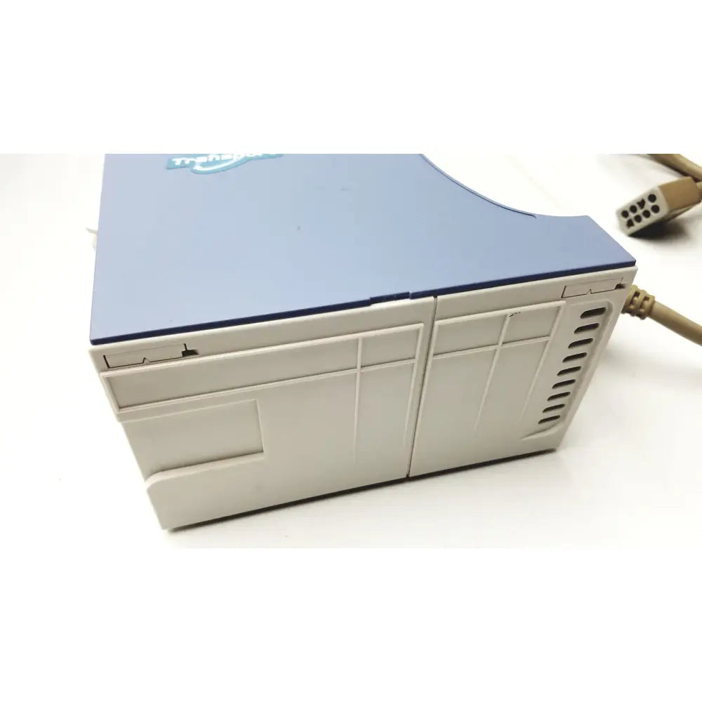Light blue and beige plastic transcend external hard drive with matte finish for nihon kohden life scope bedside patient monitor