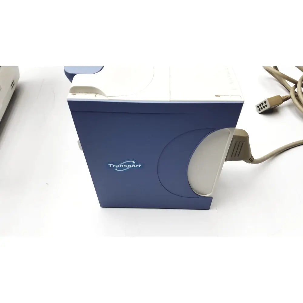 Blue and white nihon kohden life scope bsm-6301a bedside patient monitor with curved front panel for medical imaging
