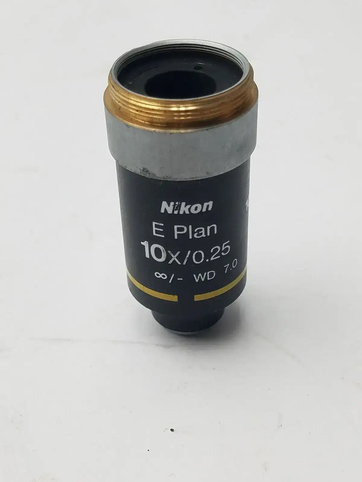 Nikon E Plan 10X/0.25 ♾/ - WD 7.0 Microscope Objective Microscope Objective, second-hand product photo 1