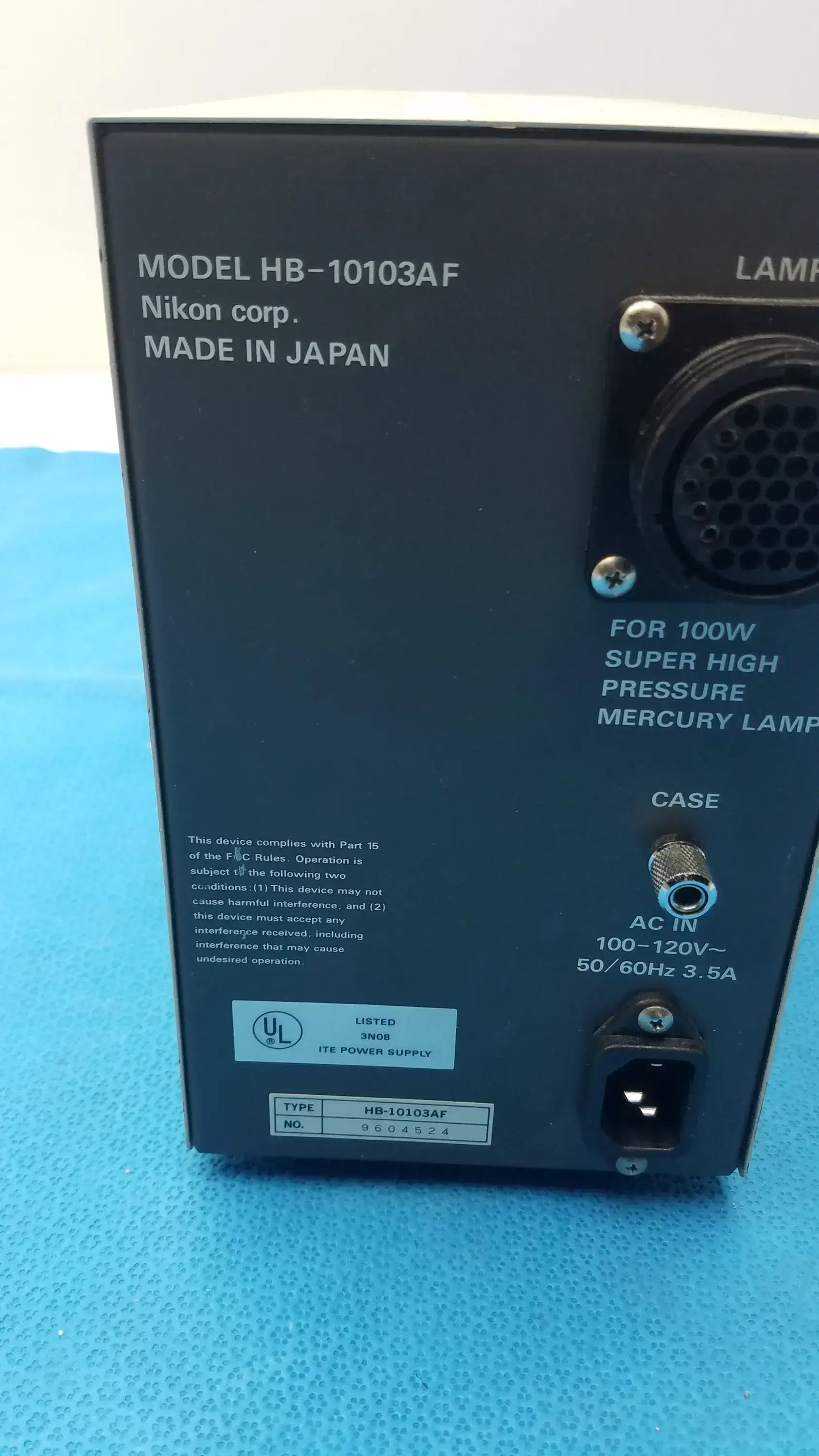 Nikon HB-10103AF Super High Pressure Mercury Lamp Power Supply Super High Pressure Mercury Lamp Power Supply, second-hand product photo 24