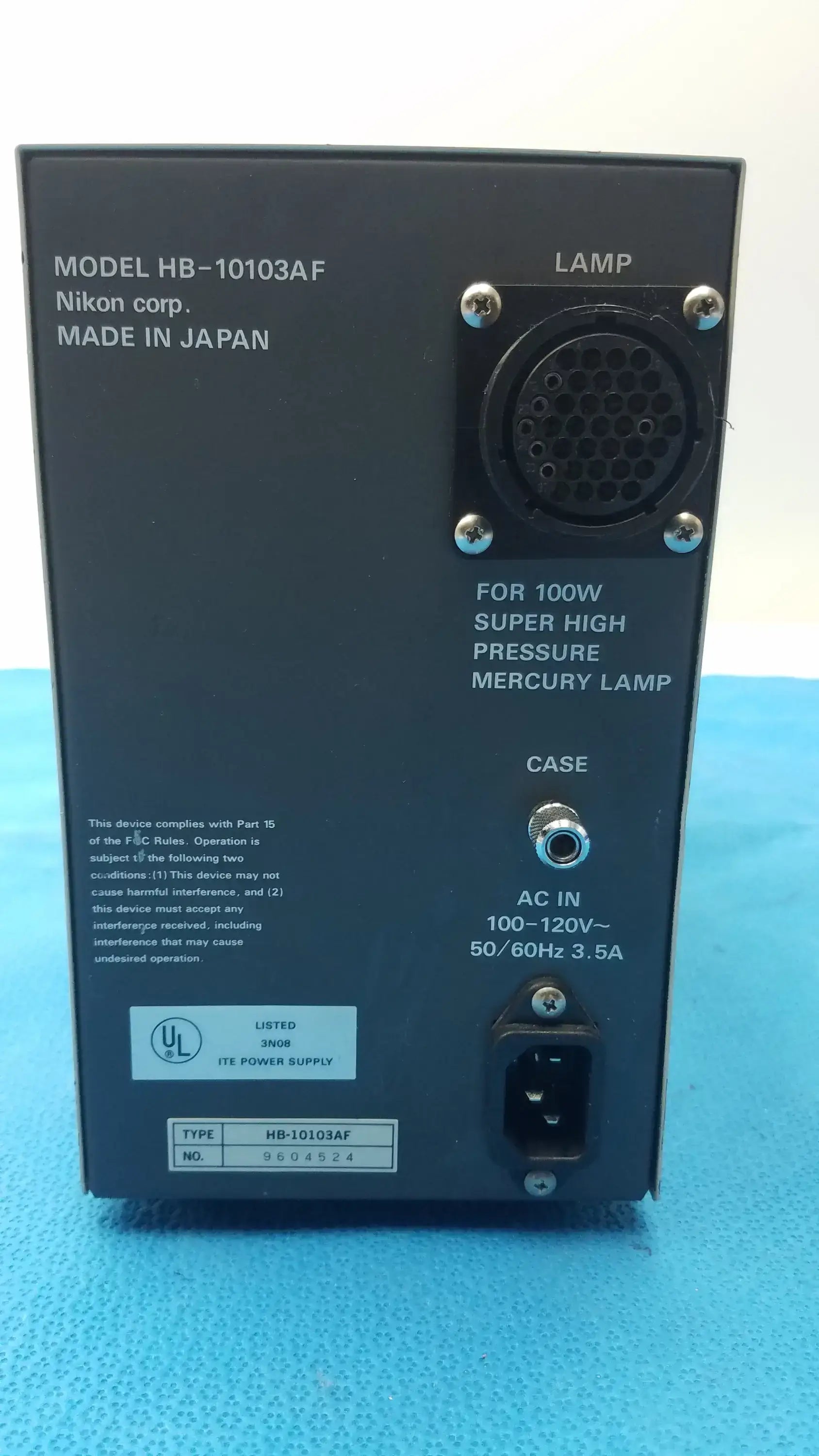 Nikon HB-10103AF Super High Pressure Mercury Lamp Power Supply Super High Pressure Mercury Lamp Power Supply, second-hand product photo 12