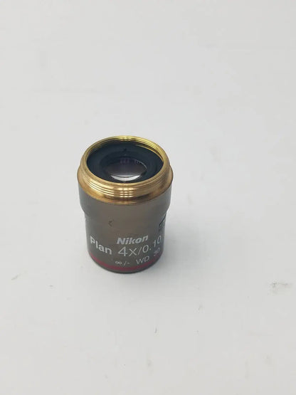 Nikon Plan 4x/0.10 WD 30 Microscope Objective Lens Microscope Objective Lens, second-hand product photo 1