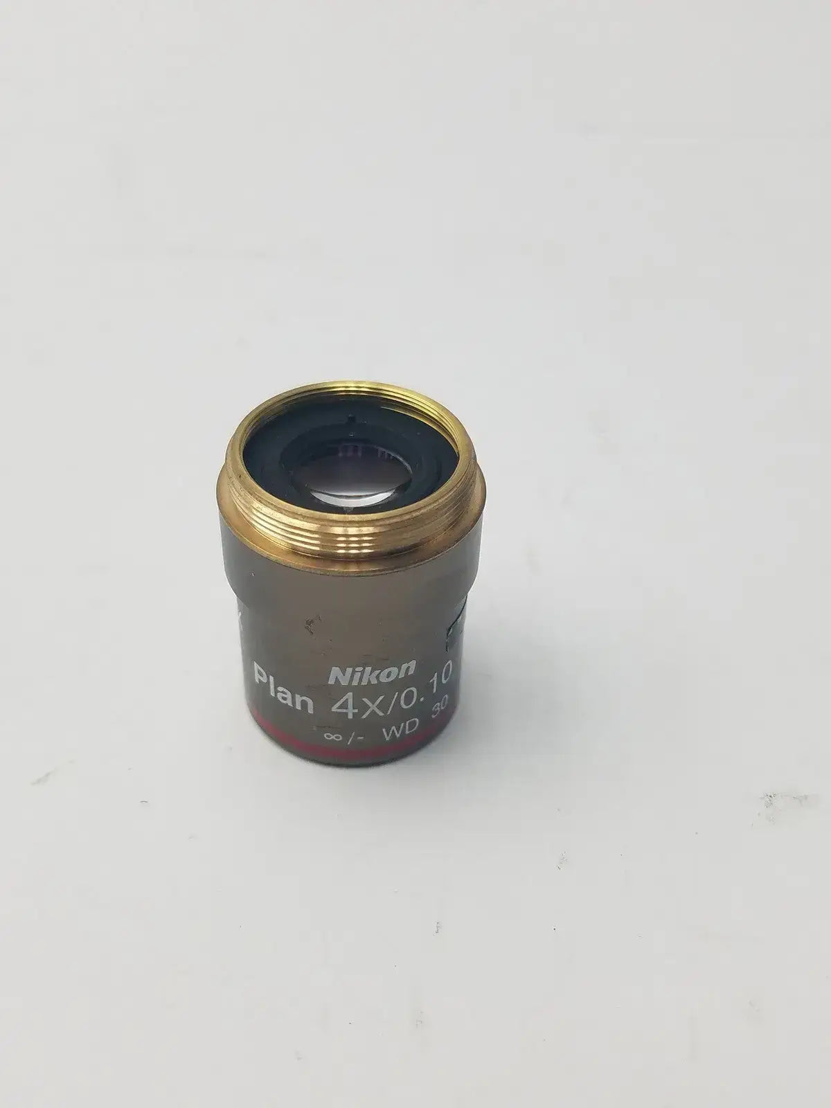 Nikon Plan 4x/0.10 WD 30 Microscope Objective Lens Microscope Objective Lens, second-hand product photo 1