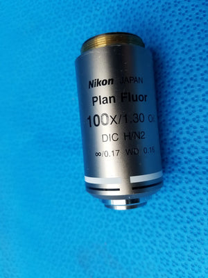 Nikon Plan Fluor 100x/1.30 DIC H/N2 ∞/0.17 WD 0.16 Oil Microscope Objective