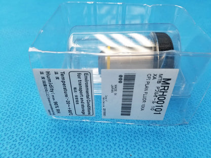 Clear plastic package containing mrh00101 cylindrical sensor with black cap for nikon plan fluor microscope objective working distance 16