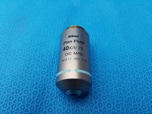 Nikon Plan Fluor 40x/0.75 DIC M/N2 ∞/0.17 WD 0.66 Microscope Objective
