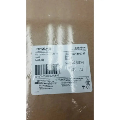 Nissha Medical Technologies Recording Charts To Fit MQE, 9402-053, 7G30729225 Recording Chart Paper, second-hand product photo 2