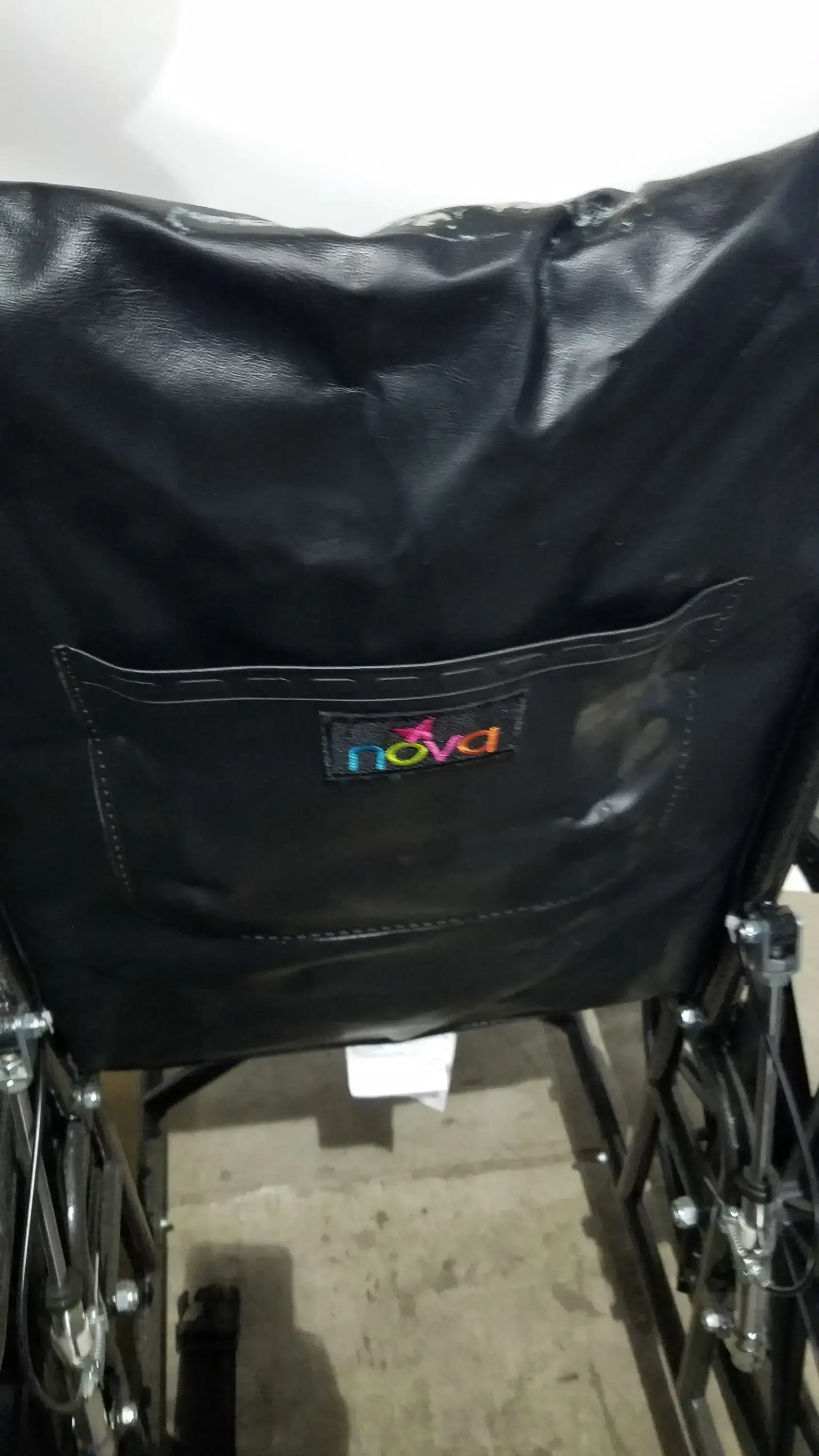 Reuse Medical Equipment Nova Folding Manual Wheelchair - Lightweight Black Padded Comfort Seat Wheelchairs, second-hand product photo 2