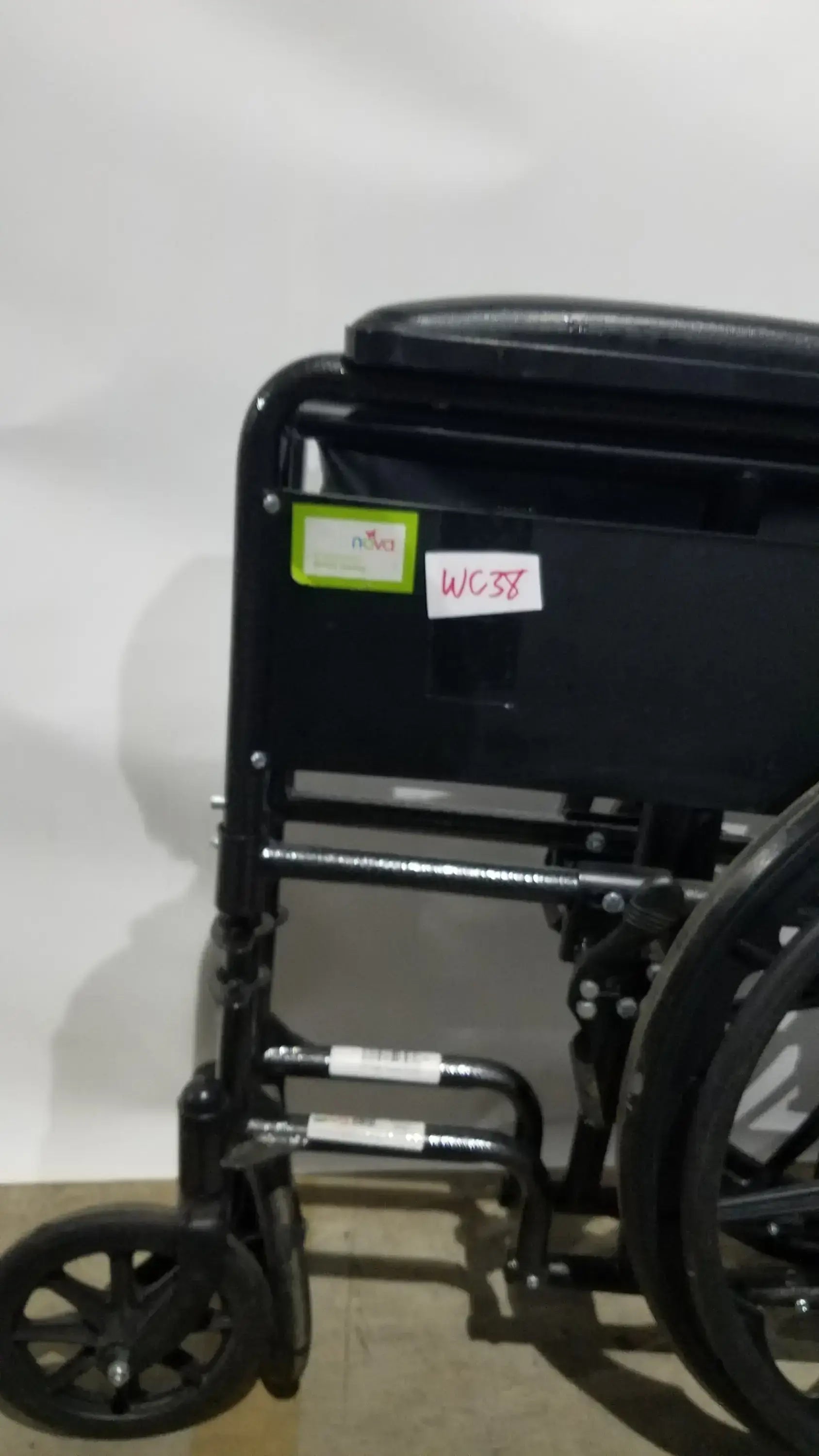 Reuse Medical Equipment Nova Folding Manual Wheelchair - Lightweight Black Padded Comfort Seat Wheelchairs, second-hand product photo 17