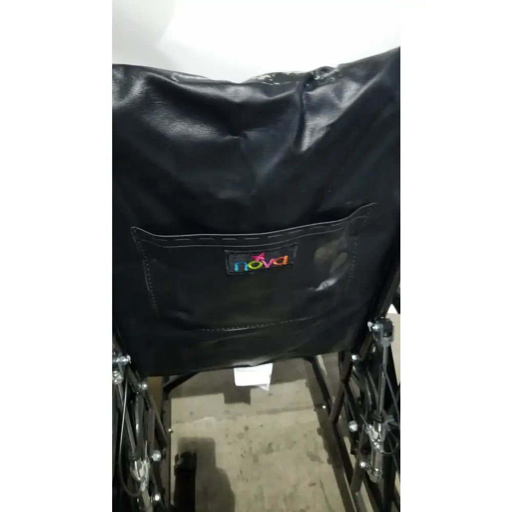 Reuse Medical Equipment Nova Folding Manual Wheelchair - Lightweight Black Padded Comfort Seat Wheelchairs, second-hand product photo 2