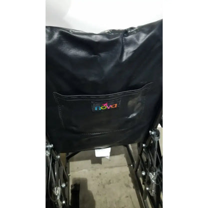 Reuse Medical Equipment Nova Folding Manual Wheelchair - Lightweight Black Padded Comfort Seat Wheelchairs, second-hand product photo 2