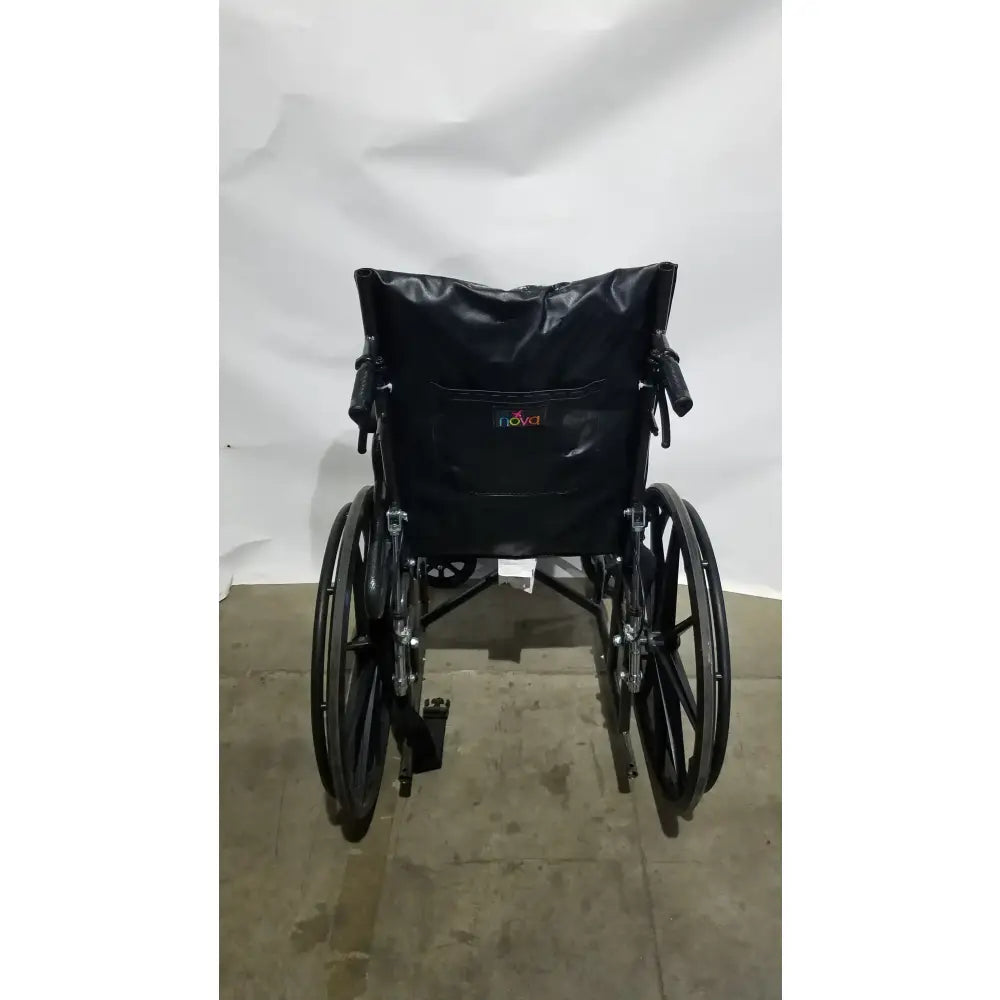 Reuse Medical Equipment Nova Folding Manual Wheelchair - Lightweight Black Padded Comfort Seat Wheelchairs, second-hand product photo 5