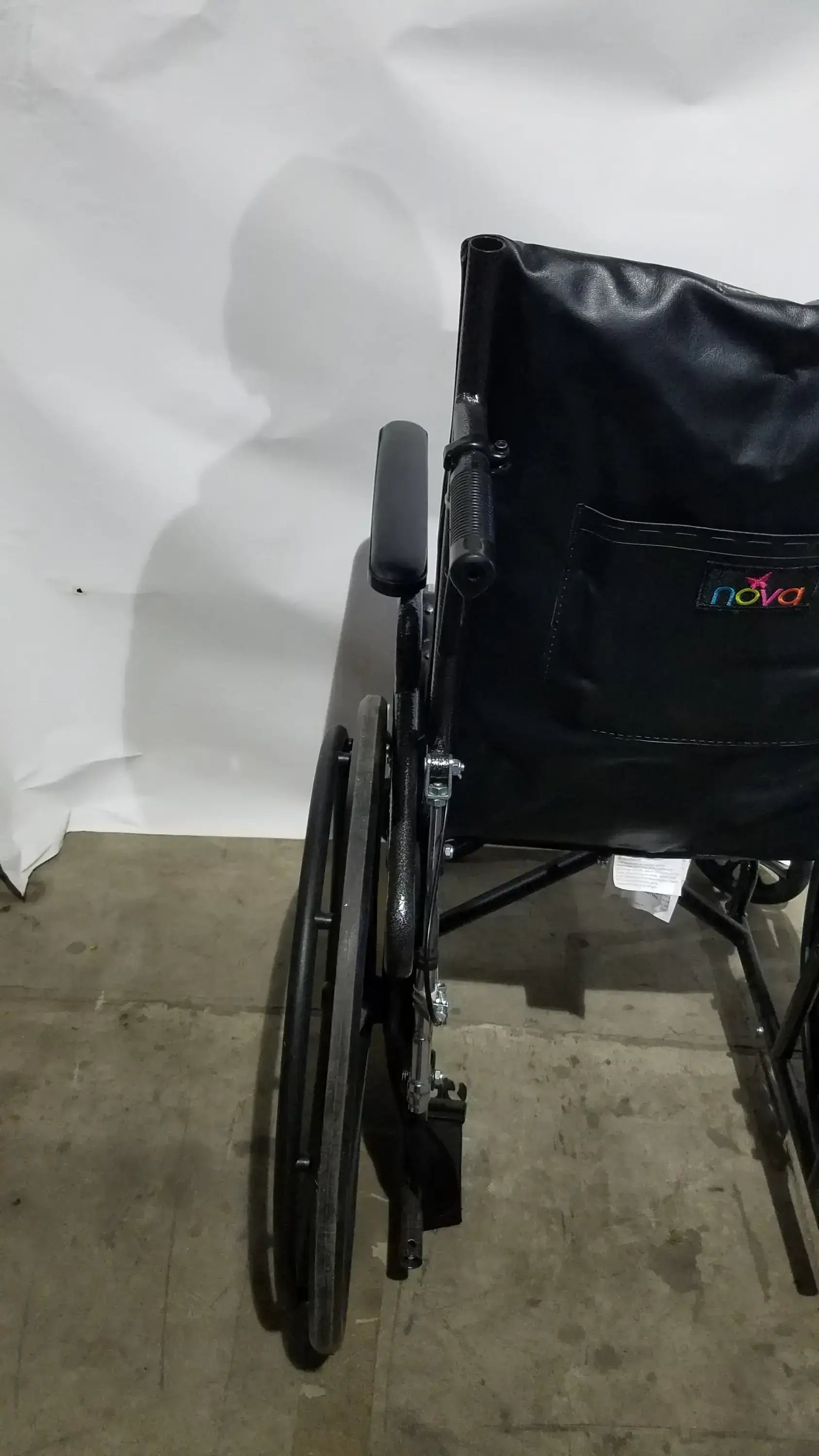Reuse Medical Equipment Nova Folding Manual Wheelchair - Lightweight Black Padded Comfort Seat Wheelchairs, second-hand product photo 3